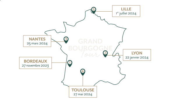 Grand Tour Bourgogne - La nouvelle expérience originale des vins de Bourgogne dans toute la Trance
