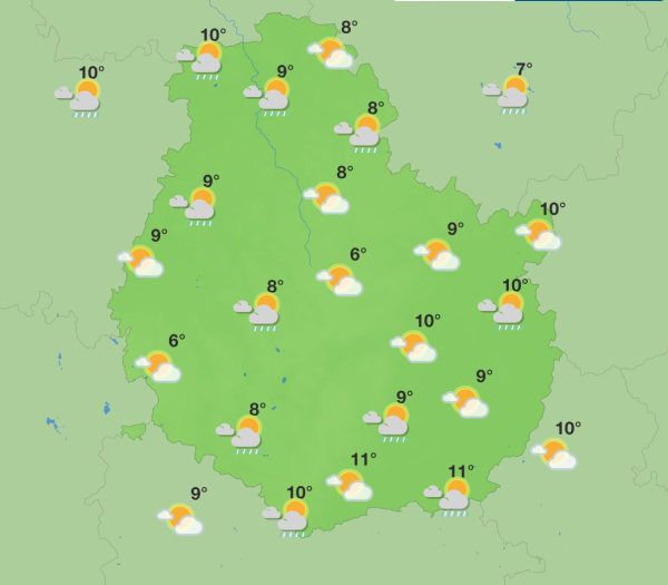 Météo en Côte-d’Or – Des températures fraîches et des précipitations éparses prévues ce week-end