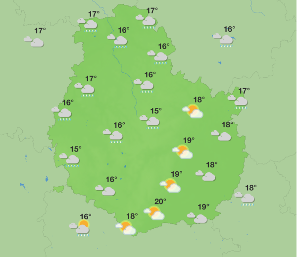 Météo en Côte-d'Or – Une semaine fraîche et pluvieuse avec quelques éclaircies