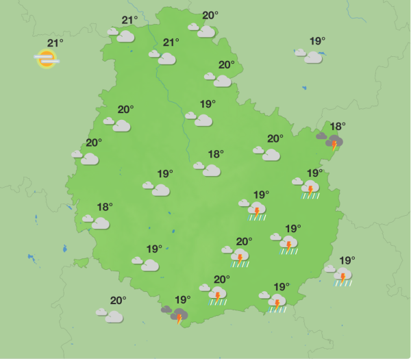 Météo en Côte-d’Or - Une semaine instable avec orages, averses et quelques éclaircies
