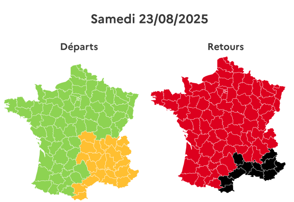 Week-end du 22 au 24 août : circulation très difficile sur les grands axes, surtout dans le sens des retours