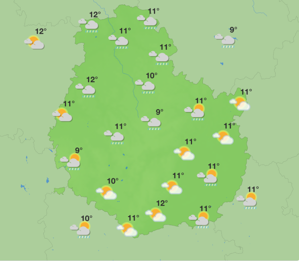 Météo en Côte-d’Or – Un week-end humide et frais sous les nuages d’automne