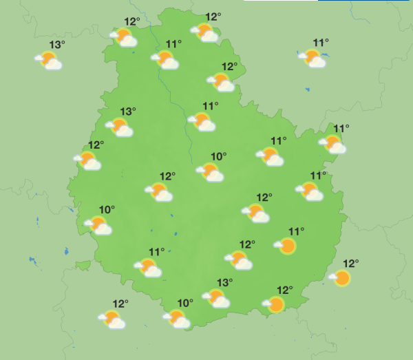 Météo en Côte-d’Or – Une semaine calme, grise et parfois humide