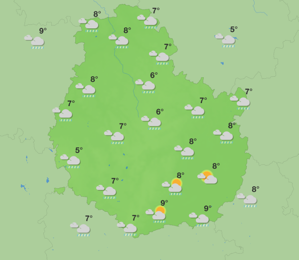 Météo en Côte-d’Or – Semaine pluvieuse et net rafraîchissement en milieu de semaine