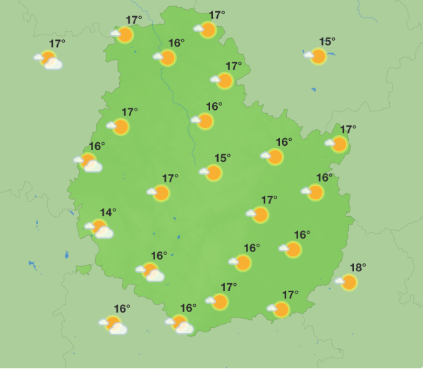 Météo en Côte-d’Or – Soleil lundi puis retour durable de la pluie avec un net rafraîchissement le week-end