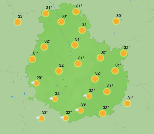 Météo en Côte-d’Or - La chaleur s’installe durablement, jusqu’à 33°C cette semaine