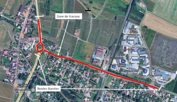 Travaux de rénovation de la couche de roulement giratoire de la RD 974 et la RD 25 Vougeot - Gilly-lès-Cîteaux