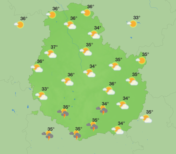 Météo en Côte-d'Or - Soleil, chaleur et nuits tropicales : un week-end étouffant 