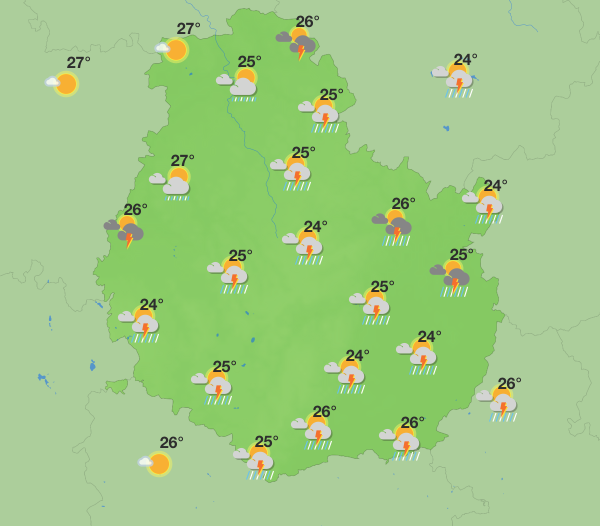 Météo en Côte-d’Or - Un week-end plus frais sous la menace d’averses orageuses