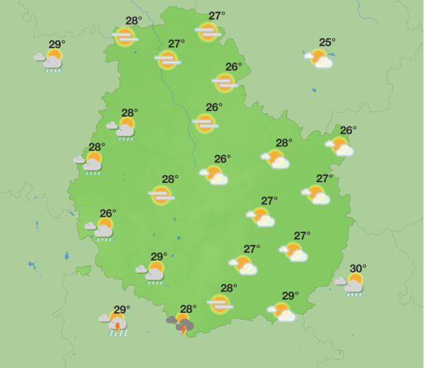 Météo en Côte-d’Or - Une semaine instable entre chaleur, orages et pluie