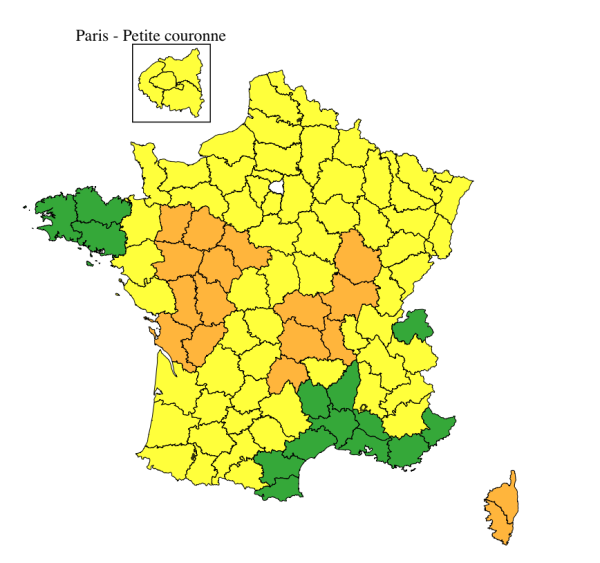 Placement de la Côte-d’Or en vigilance orange pour risques d’orages à compter de jeudi 27 août, 16 h