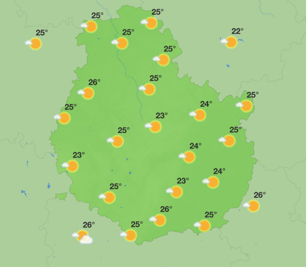 Météo en Côte-d’Or – De 26 °C lundi à 13 °C jeudi : la semaine va nettement se rafraîchir