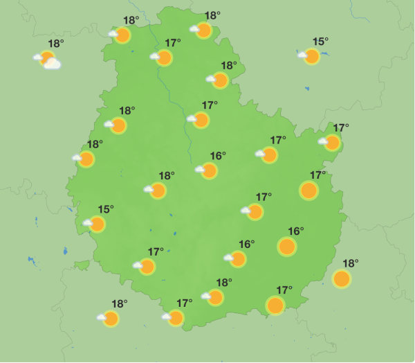 Météo en Côte-d’Or – Une semaine globalement ensoleillée malgré un mardi pluvieux