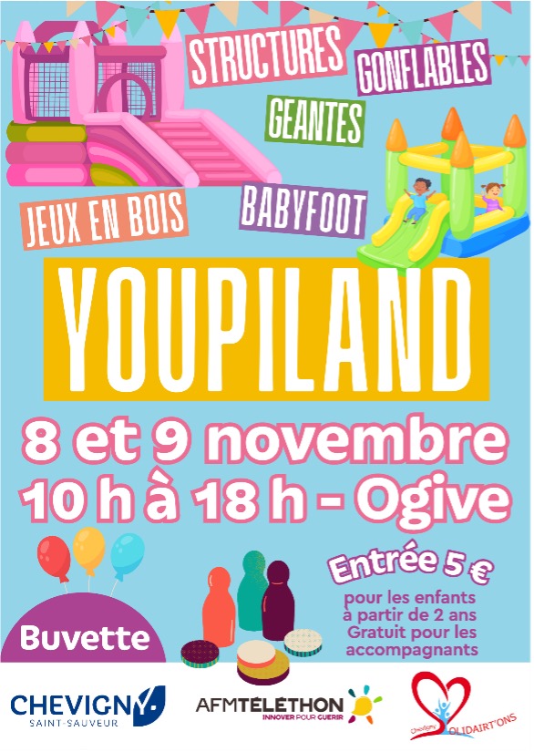 Youpiland à Chevigny les 8 et 9 novembre à l’Ogive