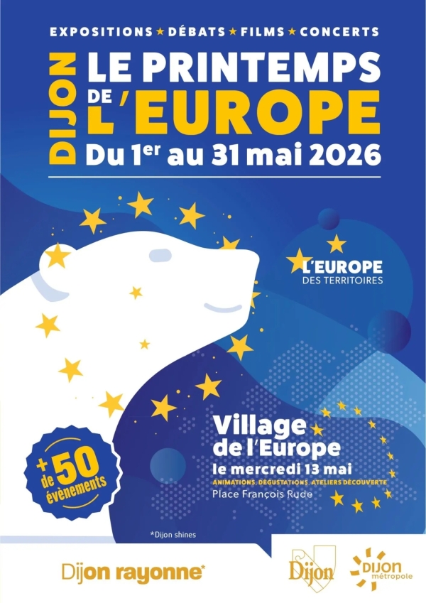 Dijon – Le Printemps de l’Europe revient avec plus de 50 rendez-vous autour de “L’Europe des territoires”