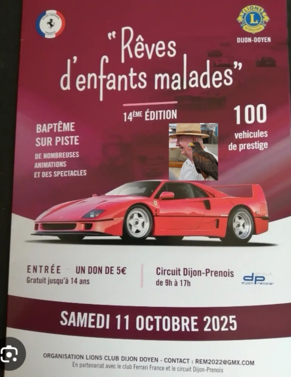 Dijon-Prenois - Des rêves d’enfants malades sur la piste, samedi 11 octobre