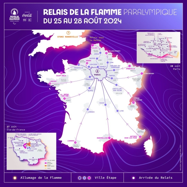 La Flamme paralympique en Côte-d’Or : elle fera halte à Châtillon-sur-Seine le 26 août 2024  