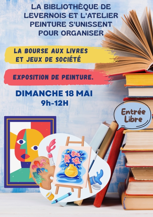 Levernois - Une bourse aux livres et jeux… et de la peinture en expo ce dimanche