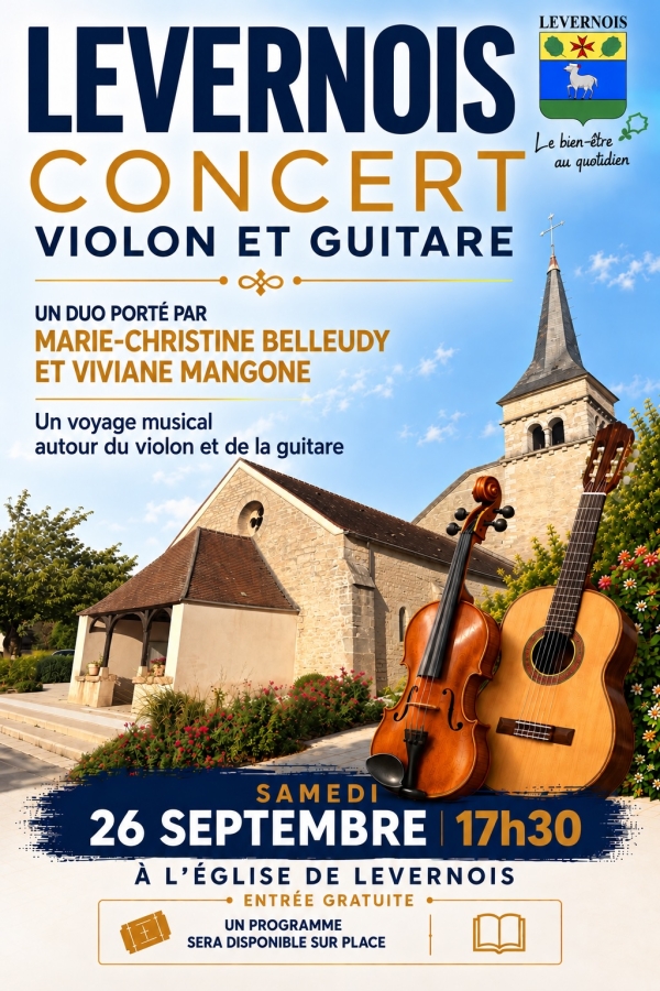 Levernois - Un nouveau rendez-vous musical à l’église le samedi 26 septembre 
