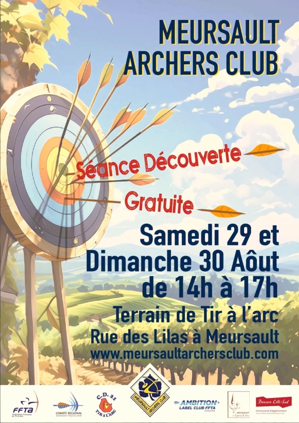 Le Meursault Archers Club organise une journée découverte les 29 et 30 août
