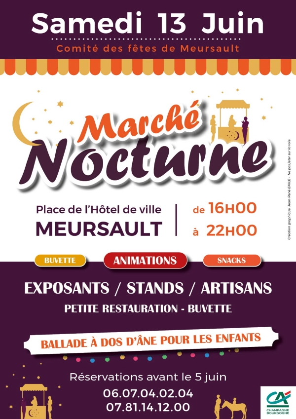 Meursault - Un marché nocturne artisanal et gourmand le 13 juin