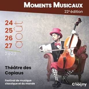 22e festival des « Moments Musicaux de Chagny » du 24 au 27 août à Chagny