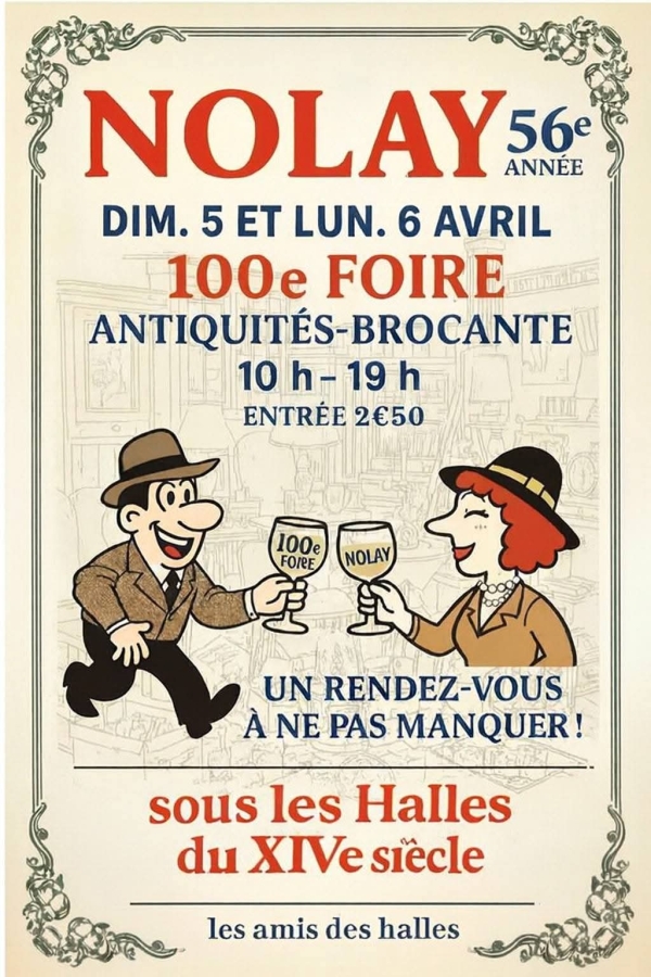 Nolay célèbre sa 100e Foire Antiquités-Brocante : un rendez-vous d’exception sous les Halles médiévales