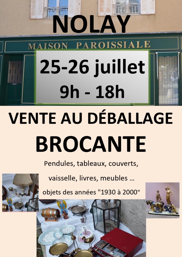 Nolay - La brocante paroissiale revient les 25 et 26 juillet