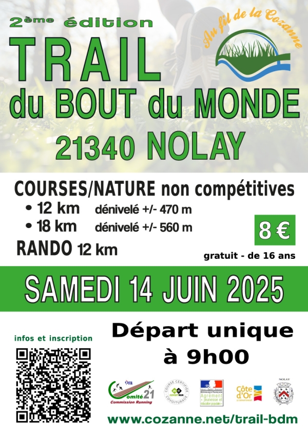 Trail du Bout du Monde : cap sur les crêtes pour une 2e édition pleine nature à Nolay samedi 14 juin