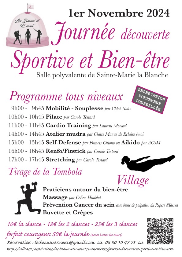 Beaun’et R’osent - Journée découverte sportive et bien-être le vendredi 1er novembre