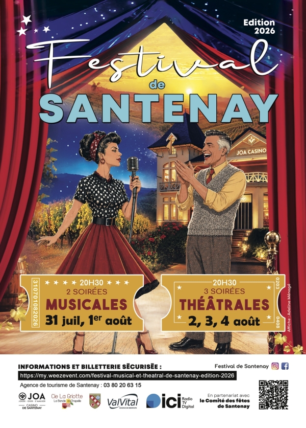 Festival de Santenay 2026 - Cinq soirées entre musique, théâtre et bonne humeur au cœur du vignoble bourguignon