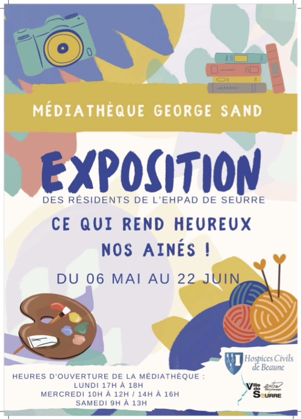 Seurre - Exposition à la médiathèque George-Sand : « Ce qui rend heureux nos aînés ! » du 6 mai au 22 juin