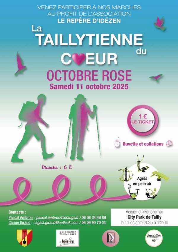 La « Taillytienne du cœur » : une marche solidaire pour Octobre Rose samedi 11 octobre