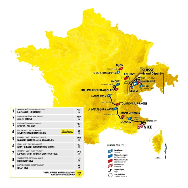 Dijon, ville d’arrivée d’une étape contre-la-montre du Tour De France Femmes le 4 août 2026