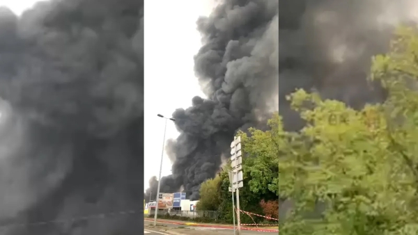 Un bâtiment industriel s'embrase à Villefranche-sur-Saône, 800 personnes évacuées