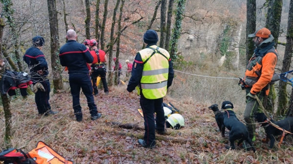 Cormont-le-Grand - Un chien secouru par les pompiers après être resté coincé dans une faille