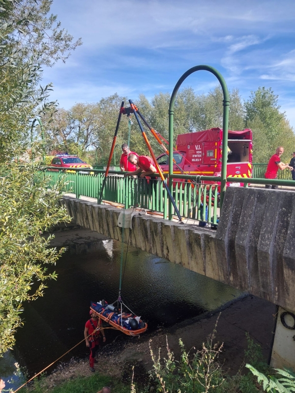 Dijon – Les sapeurs-pompiers mobilisés pour secourir une personne blessée le long de l’Ouche