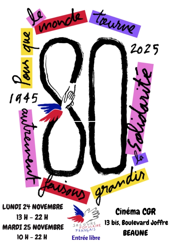 Festisol de Beaune - Le Secours populaire fête ses 80 ans lundi et mardi !