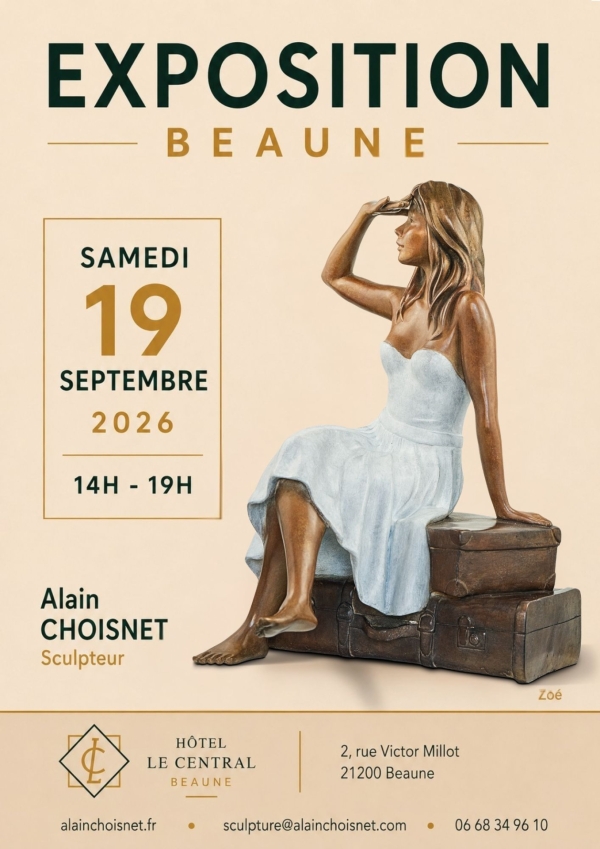 Beaune – Le sculpteur Alain Choisnet expose ses bronzes à l’Hôtel Le Central