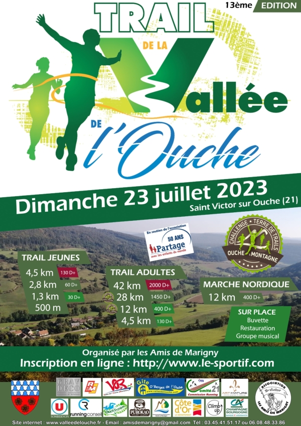 PARTAGE avec les enfants du monde participe au Trail solidaire de la vallée d’Ouche ce dimanche 23 juillet