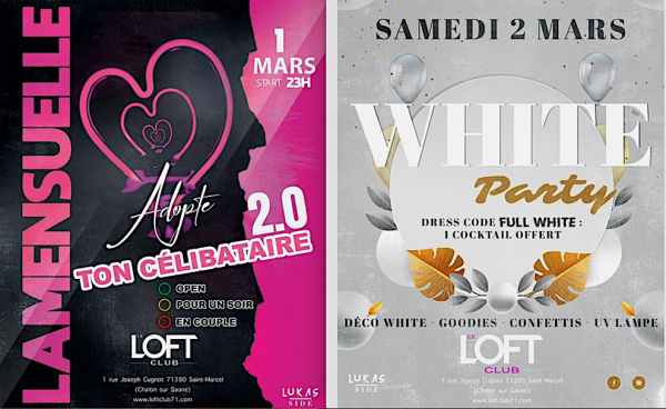 ADOPTE TON CÉLIBATAIRE 2.0 : premier week-end de mars au Loft Club