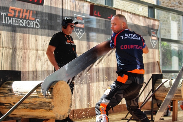 Double podium bourguignon au Trophée Français de bûcheronnage sportif