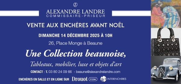 Maison ALEXANDRE LANDRE ~ BEAUNE - Commissaire-priseur -  Une collection beaunoise, les tableaux de Monsieur D. et La traction de Léo, baron d’Erlanger (1889-1978)