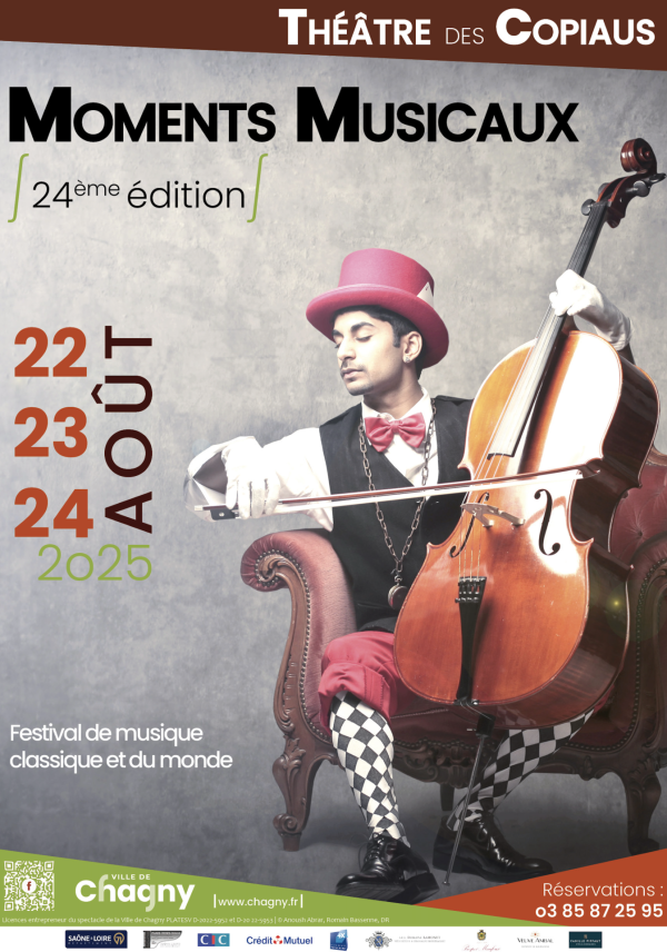 L'édition 2025 des Moments musicaux de Chagny est annoncée