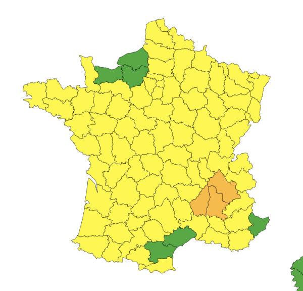 Toute la Bourgogne en vigilance jaune aux orages ce jeudi