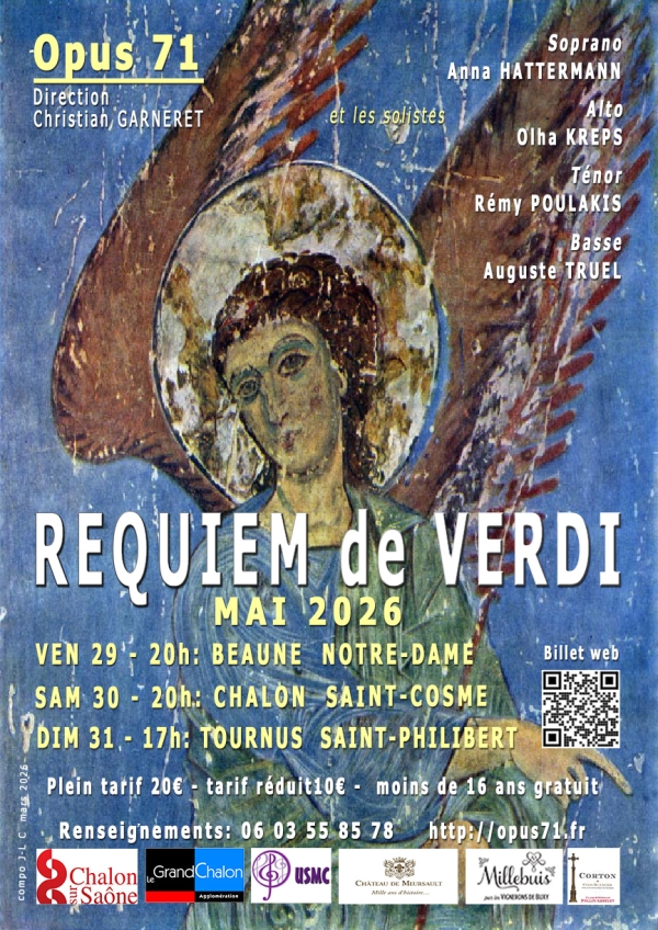 Beaune - Le Choeur Opus 71 interprète «  Le Requiem de Verdi » le vendredi 29 mai 