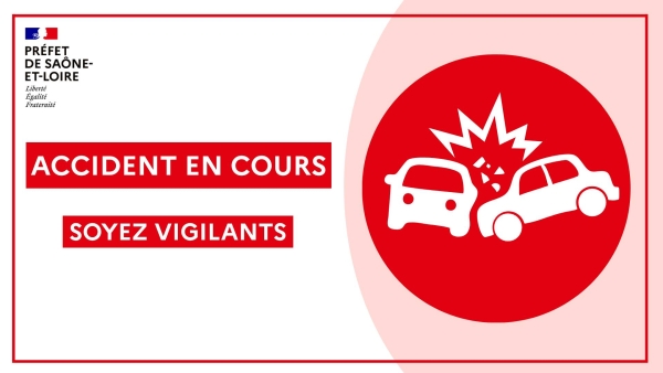 Un accident en cours sur l'A6 dans le sens Paris-Lyon au niveau de la sortie Chalon centre 