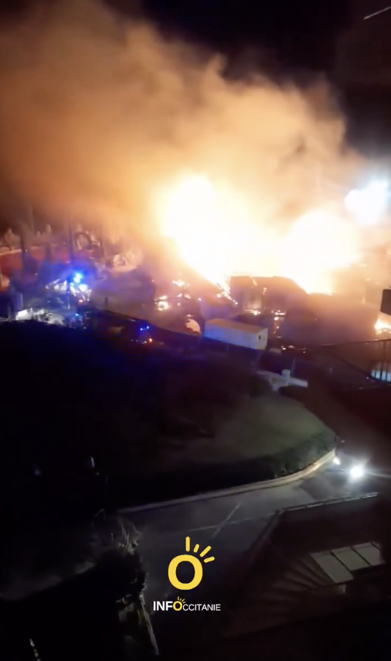Le marché de Noël du Barcarès victime d'un très violent incendie