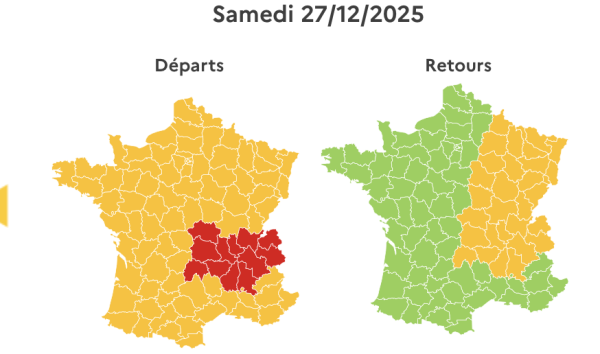 Week-end de Noël : les routes seront chargées jusqu’à ce dimanche 28 décembre, prévient Bison Futé