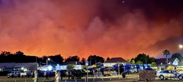 Feu de forêt en Gironde : 1 400 hectares ravagés, 12000 personnes évacuées .. le feu hors de contrôle 